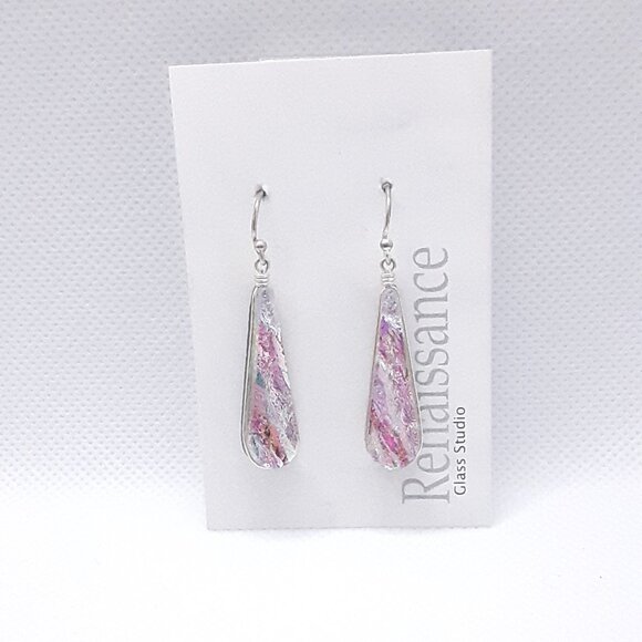 Dichroic sparkly glass earrings Jewelry - CLOSET SALE!!    New Multicolored Dichroic Glass Earrings